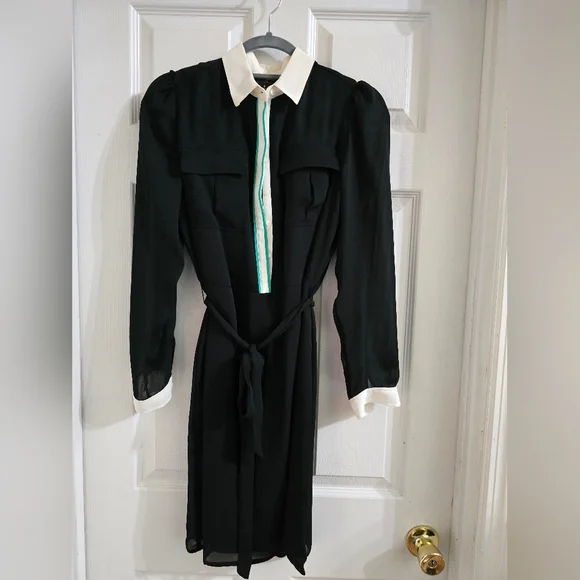 Worthington | Dresses | Elegant Navy Blue Dress With Cream And Green Accents | Poshmark Worthington | Dresses | Elegant Navy Blue Dress With Cream And Green Accents | Poshmark